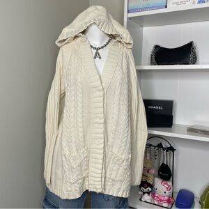 Cable Hooded Cardigan